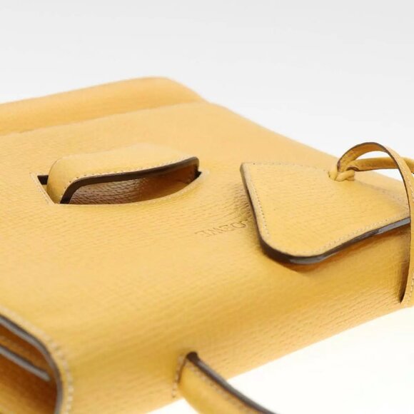 LOEWE Barcelona Hand Bag Leather 2way Yellow - Picture 9 of 15